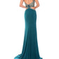 Precious Formals - Jersey Hand Beaded Mesh Prom Dress