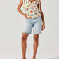 Astr - Allexina Satin Tie Shoulder Top