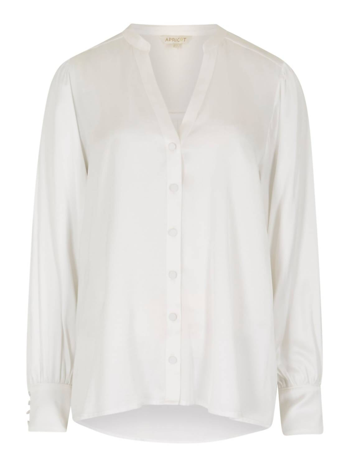 Apricot - Balloon Sleeve Satin Top