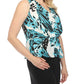Joseph Ribkoff - Butterfly Print Sleeveless Peplum Top