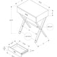 Accent Side X Table With Storage Drawer