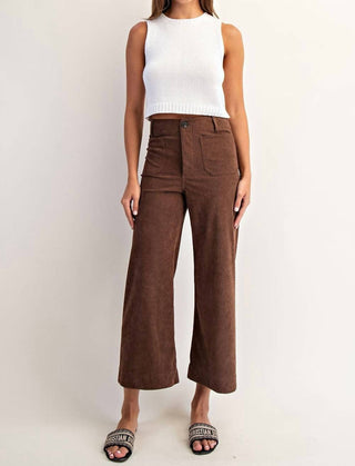 Ee:Some - Corduroy Patch Pocket Straight Pants