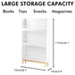 Wall Mounted Bookshelf, 3 Front Facing Display Shelves For Toddler Bedroom - White