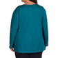 On The Plus Side - Jersey Long Sleeve U-Neck Tee - Plus