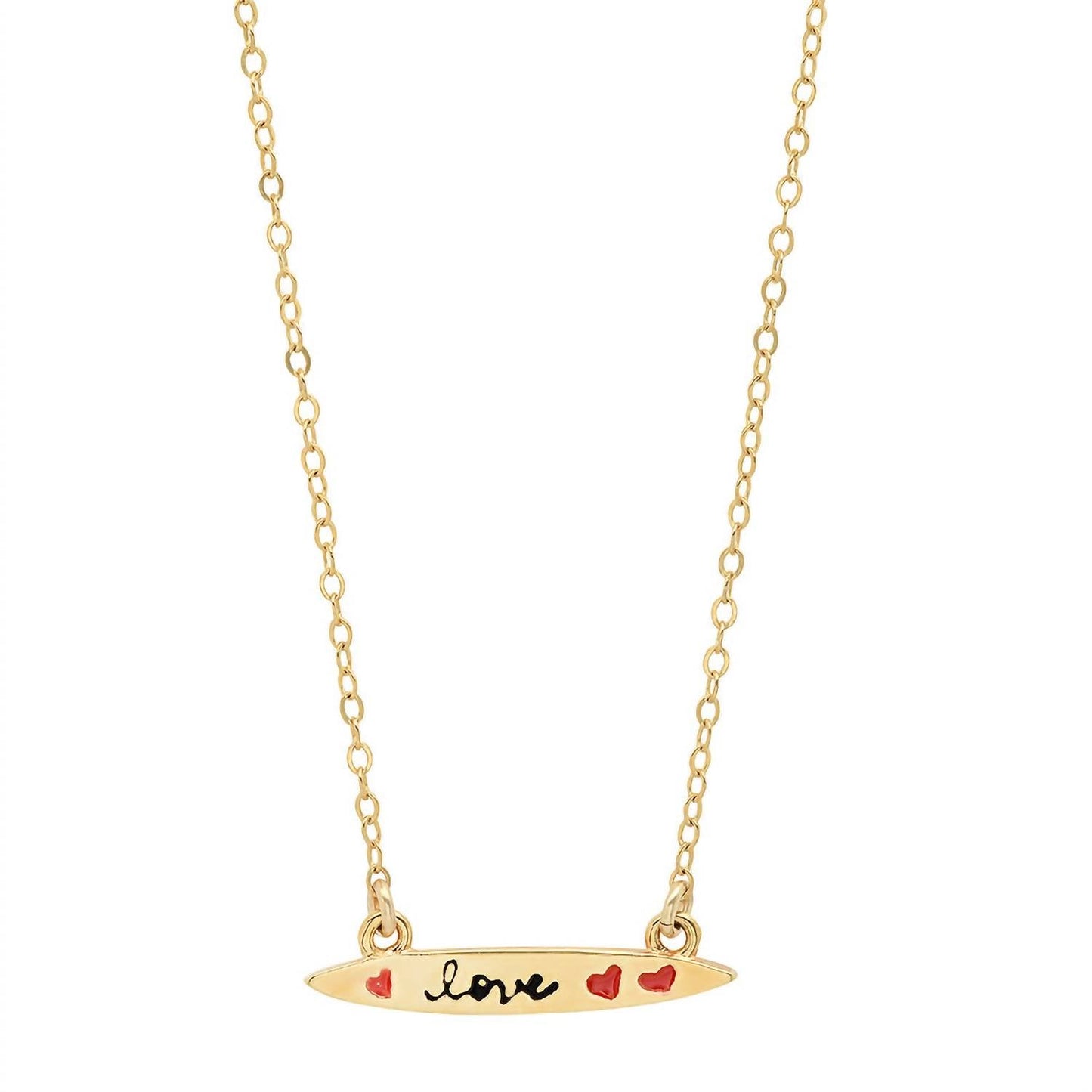 Jessica Elliot - Women's Enamel Small Surfboard Necklace - Love