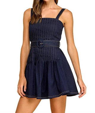 Baby Pink - Women's Denim Dancing Dress