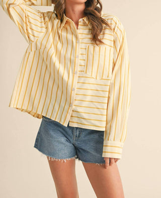 &amp;Merci - Blusa listrada de narciso