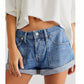 Free People - Shorts de cintura baixa Luck Slouch para iniciantes