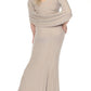 Joseph Ribkoff - Pleated Drape Back Evening Dress