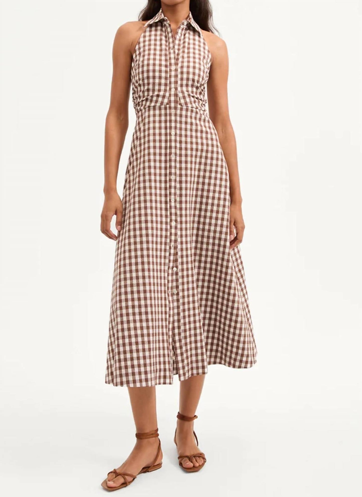 Veronica Beard - Mackey Gingham Halter Dress