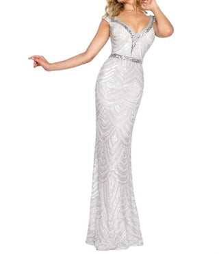 Mac Duggal - Pearl Sequin Prom Dress