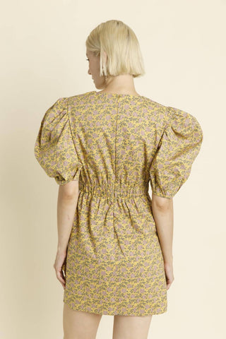 Aureum - Minivestido com faixa franzida