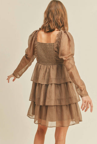&amp;Merci - Vestido curto Madeline com babados e franzidos