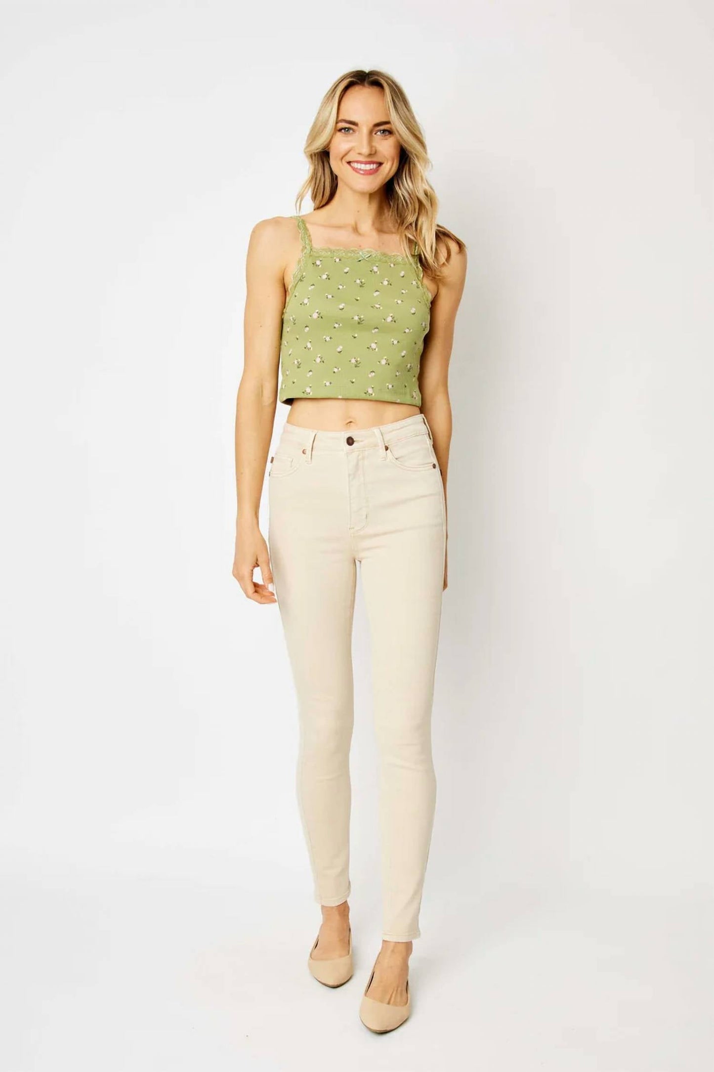 Judy Blue - High Waist Garment Dyed Tummy Control Skinny Jeans