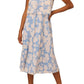 Adrianna Papell - Blouson Floral Print Chiffon Dress