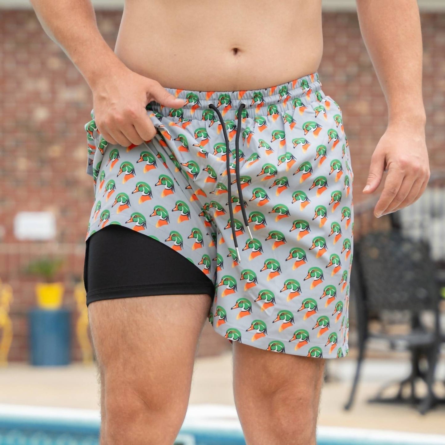 Old South Apparel - Wood Duck Head Lined Swim Trunks