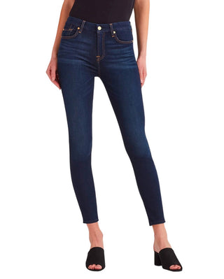 7 For All Mankind - Calça Jeans Skinny Slim Illusion de Cintura Alta