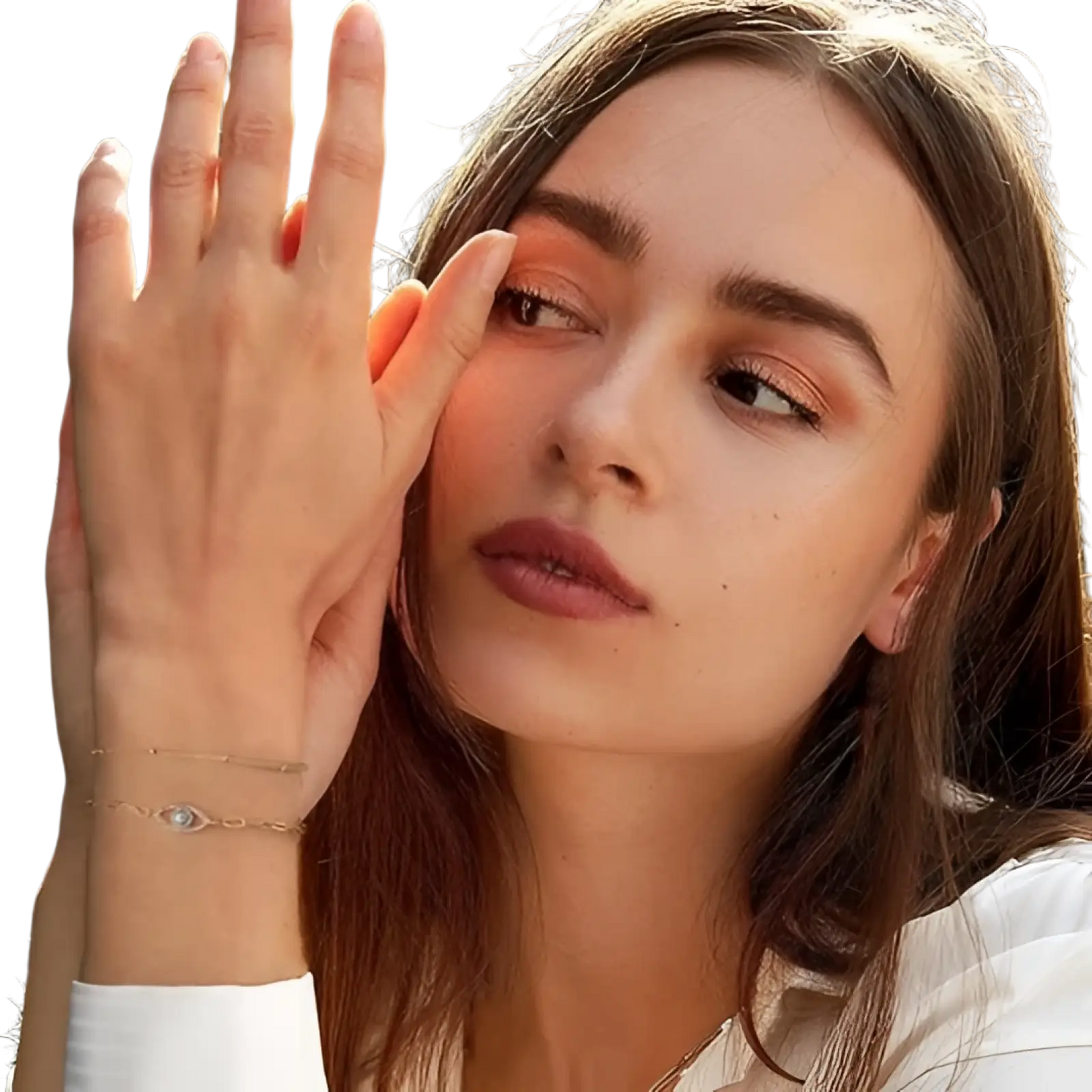 Dainty Gold Bracelets For Women, 14K Gold Filled Adjustable Layered Bracelet Cute Oval Chain  Bar Gold Bracelets For Women Jewelry