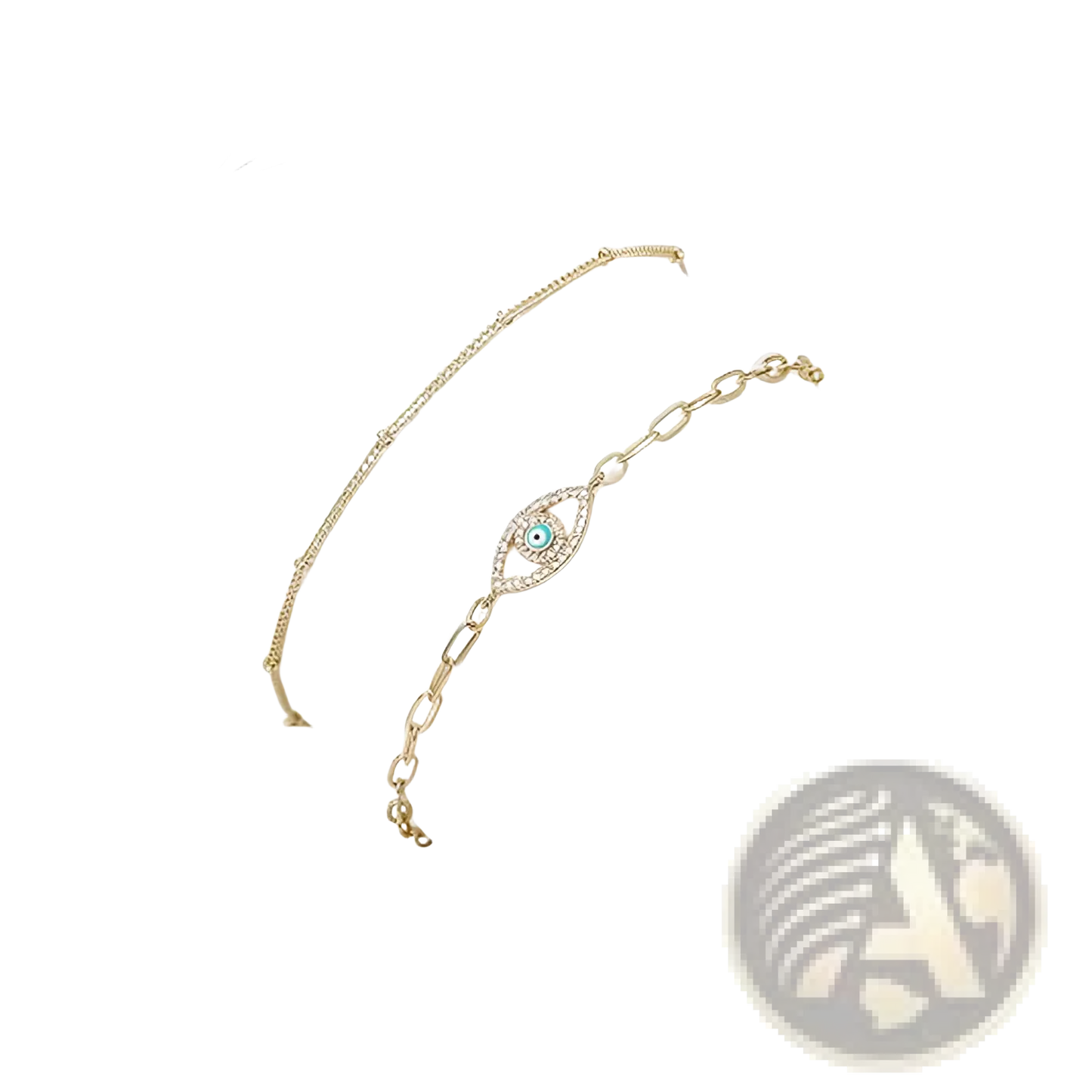 Dainty Gold Bracelets For Women, 14K Gold Filled Adjustable Layered Bracelet Cute Oval Chain  Bar Gold Bracelets For Women Jewelry