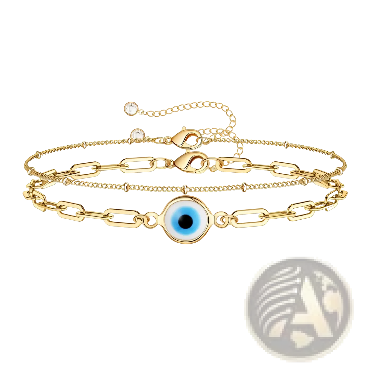 Dainty Gold Bracelets For Women, 14K Gold Filled Adjustable Layered Bracelet Cute Oval Chain  Bar Gold Bracelets For Women Jewelry
