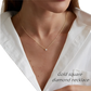 14k Gold Plated Dainty Diamond Solitaire Layered Necklace