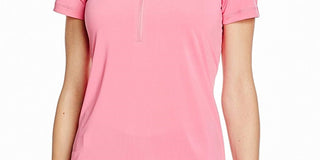 Camisa de ciclismo POC Trail Light Zip Tee feminina rosa tamanho médio