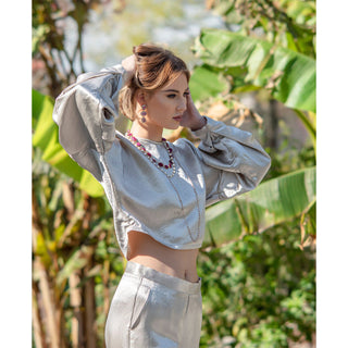 Sophie Beige Crop Top – Women’s Chic Cropped Top