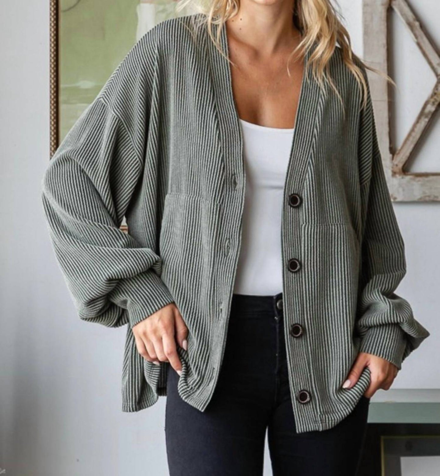 7Th Ray - Sweet Elegance Ribbed Sweater