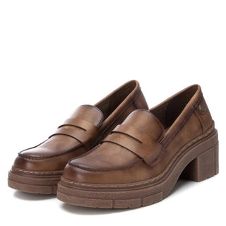 Xti - Mocassins casuais femininos de salto