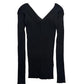 6397 - Women's Ribbed Double-v Top