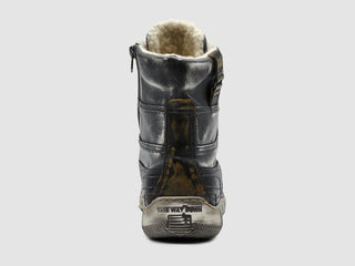 Kcr Group - Men's Tall Comfort Thick Wool Lined Zip-up Leather Boots