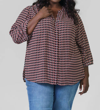 Nydj - Blusa Pintuck - Plus