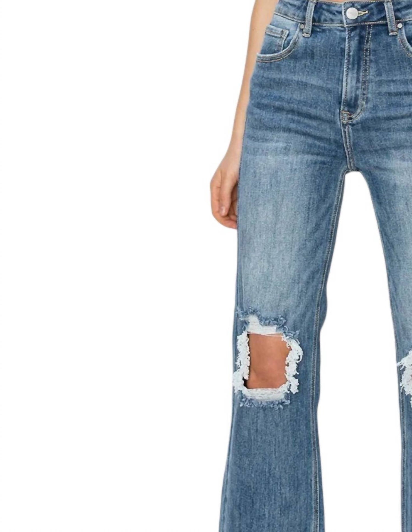 Risen - Women's High Rise Straight Crop In Plus