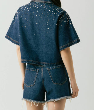 Blanknyc - Embellished Denim Top