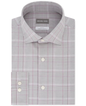 Michael Kors Men's Slim-Fit Airsoft Stretch Performance Plaid Dress Shirt