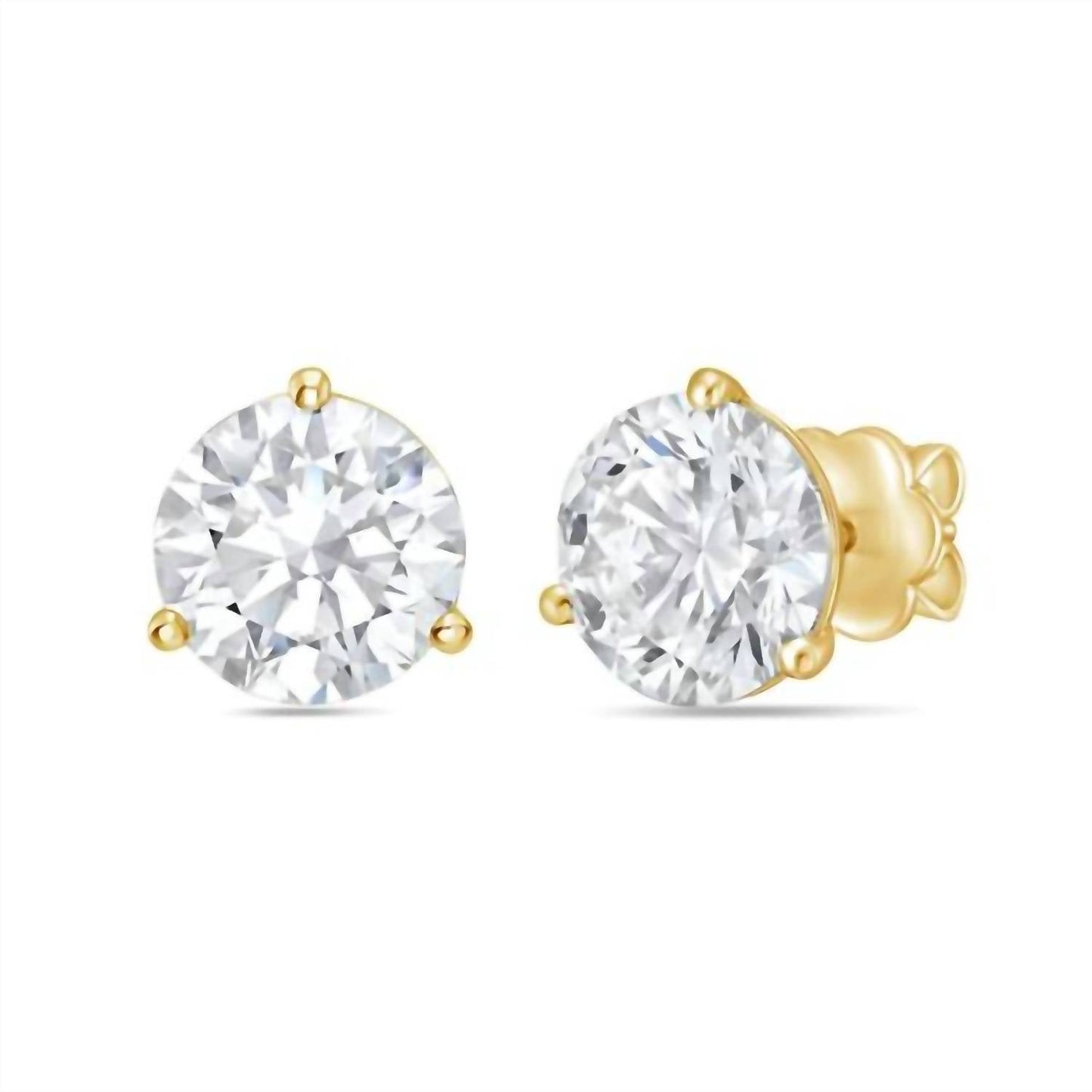 Diana M Jewels - Women's 1.5 Cts Lab Grown Martini Round Diamond Studs