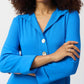 Joseph Ribkoff - Collared Long Sleeve Gauze Top