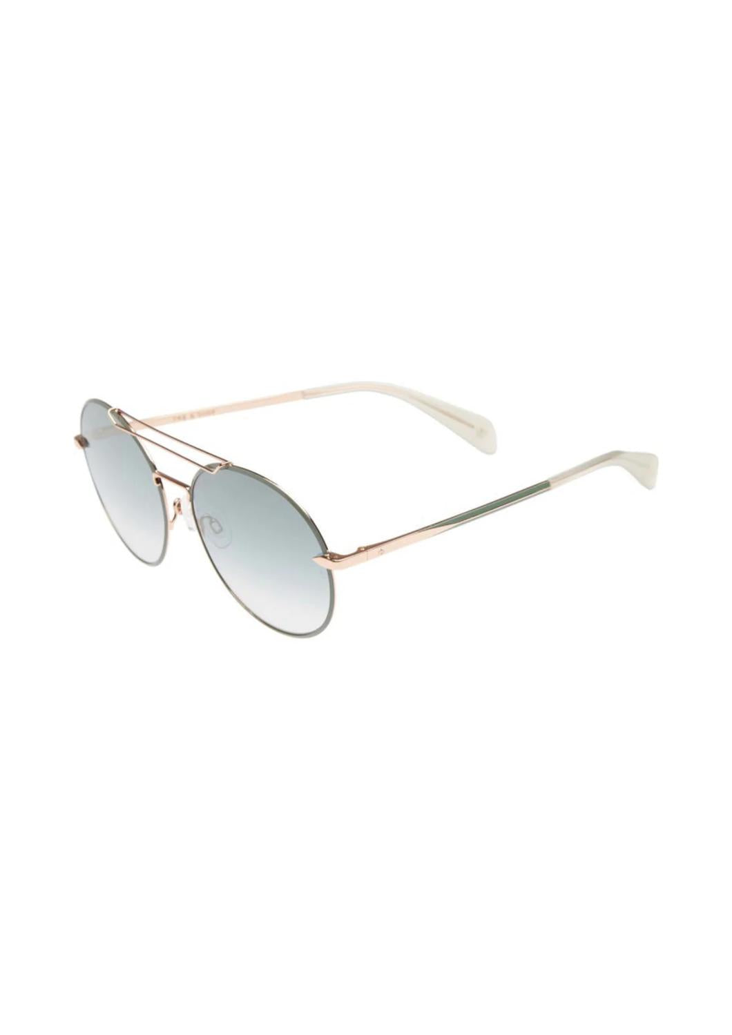 Rag & Bone - Women's 59mm Round Metal Aviator Sunglasses