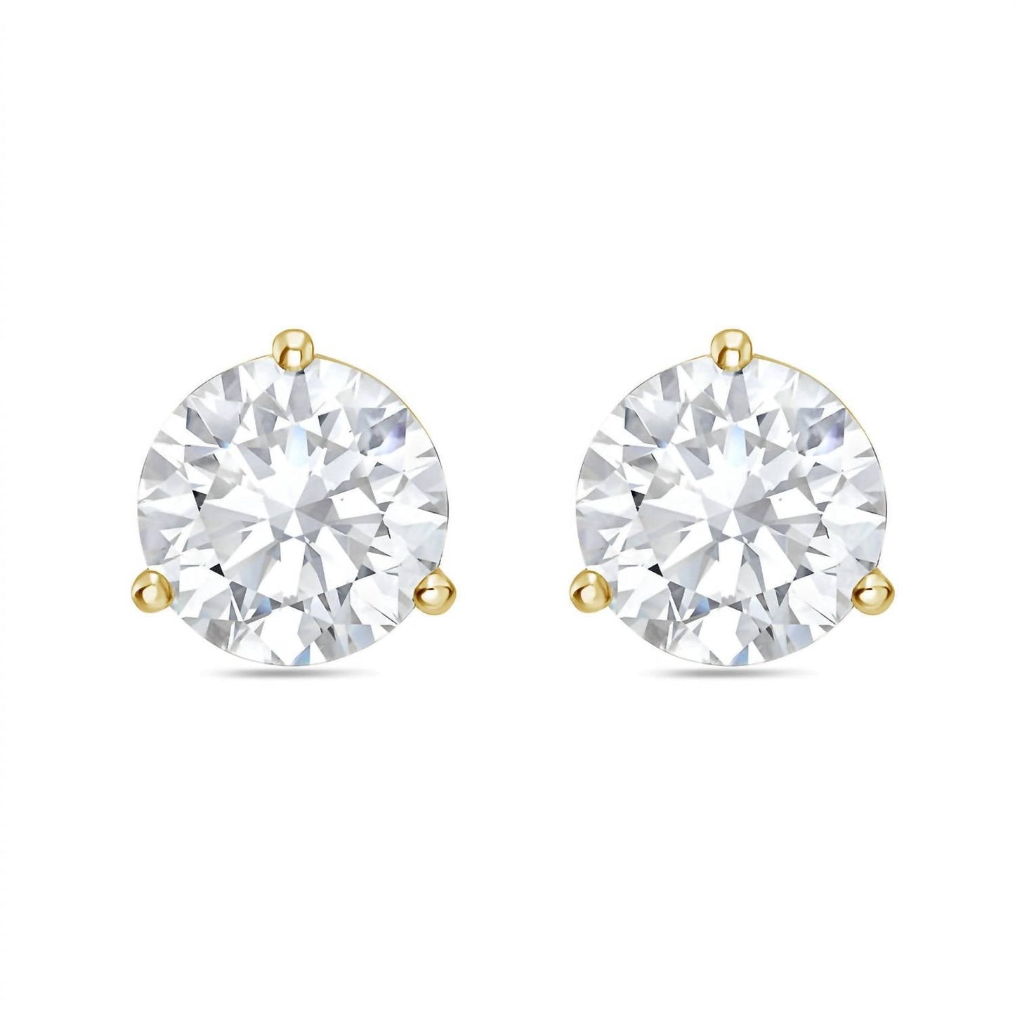 Diana M Jewels - 12.00 Cts Round Lab Grown Stud Earrings