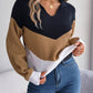 Lovesoft - Lapel Contrast Pullover Sweater