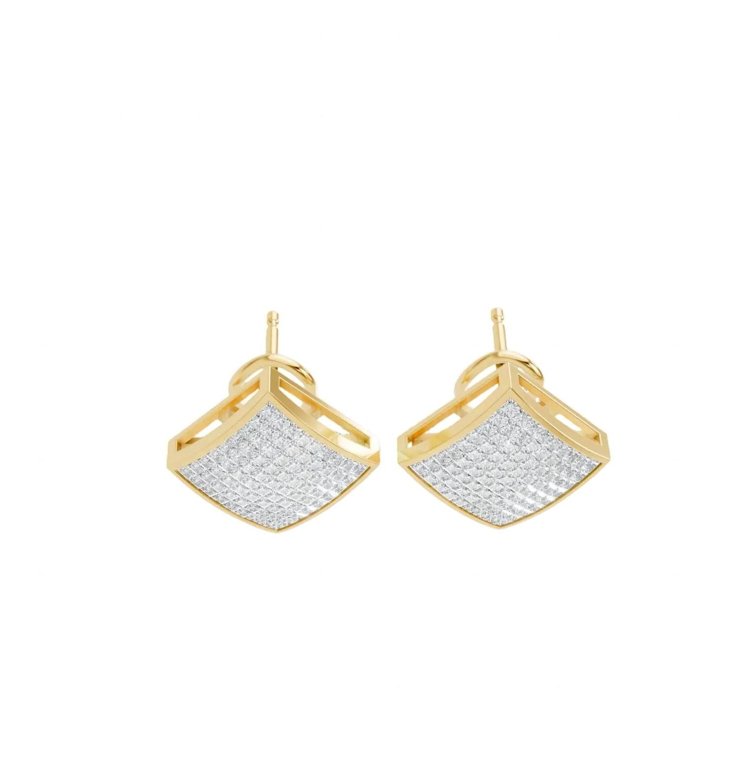 Aamiaa - Stan-e-2.37-5.11-14y Princess Shaped Natural Diamond Earrings