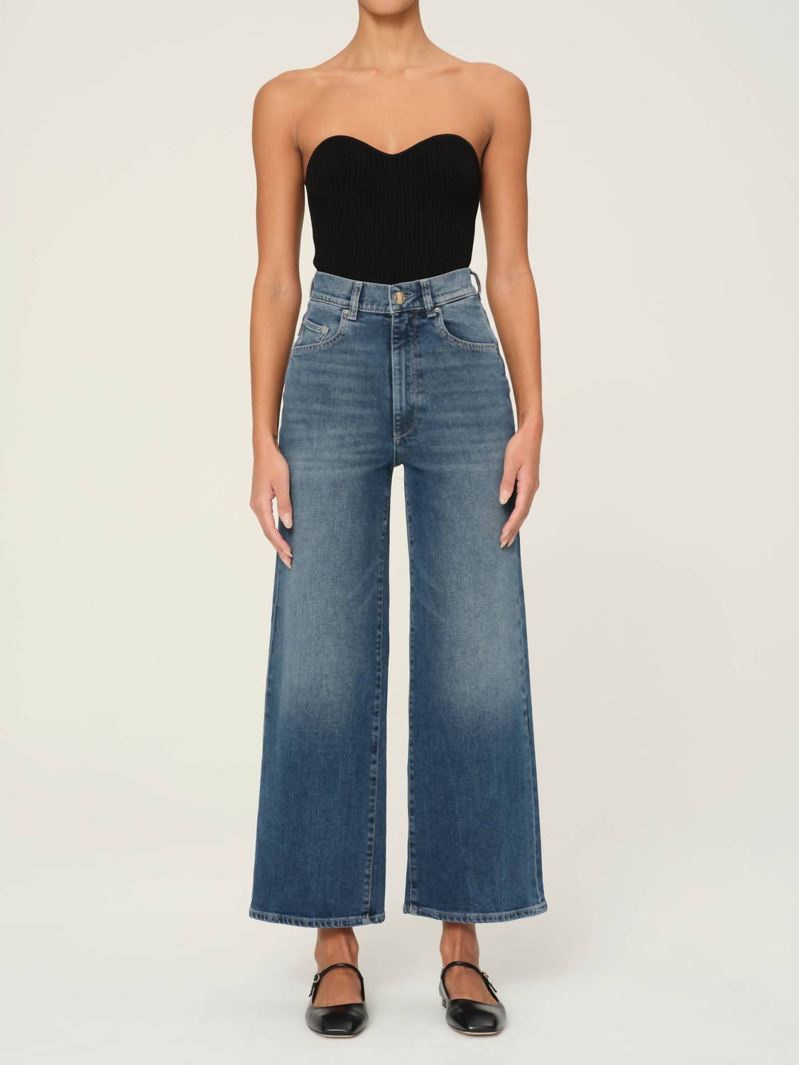Dl1961 - Women'S - Hepburn Wide Leg High Rise Ankle Jeans