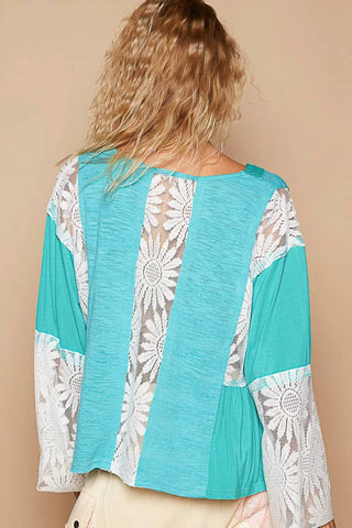 Pol - Lacey Bell Sleeve Top