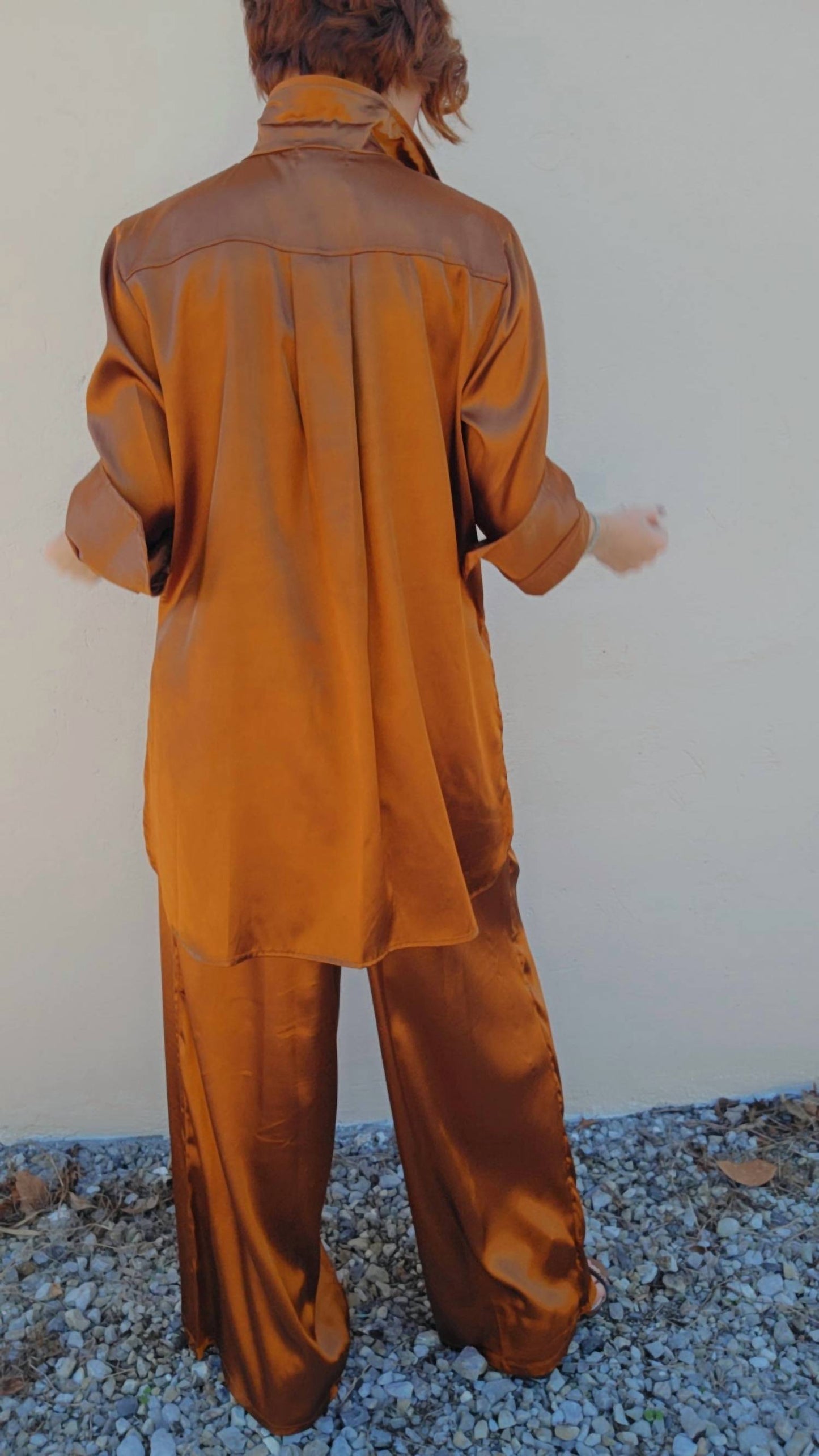 Adrienne - Women's High Low Button Down Blouse