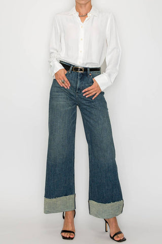 Artemis Vintage - Inseam Transfer Tummy Control High Rise Wide Leg Jeans