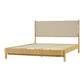 Premium Rubber Wood Platform Bed Frame, Queen Size with Headboard