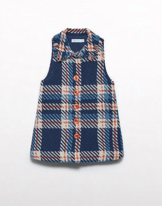 Abel & Lula - Girl's Check Pinafore Dress