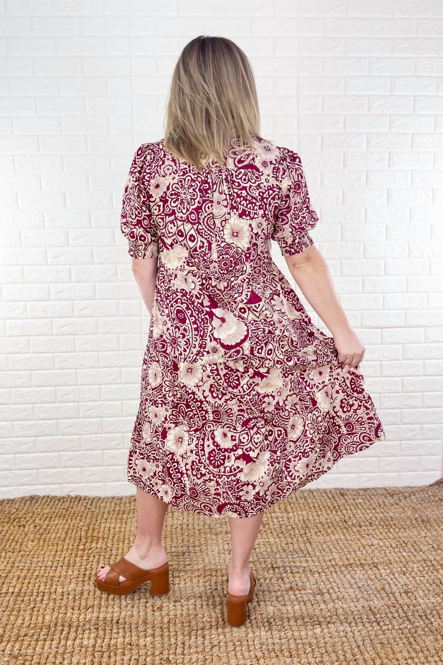 Umgee - Floral Paisley Midi Dress