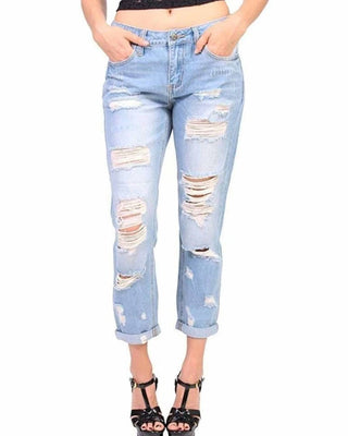Cello - Super High Rise Distressed Jean
