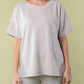 White Birch - Half Sleeve Knit Top With Pocket